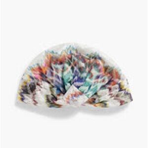 Missoni knotted metallic crochet knit turban